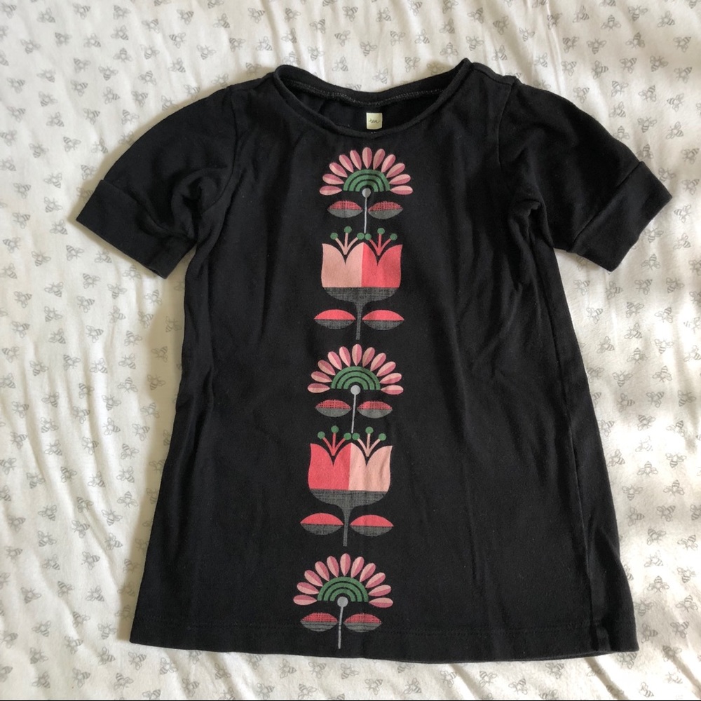 Tea Collection printed black tunic/top